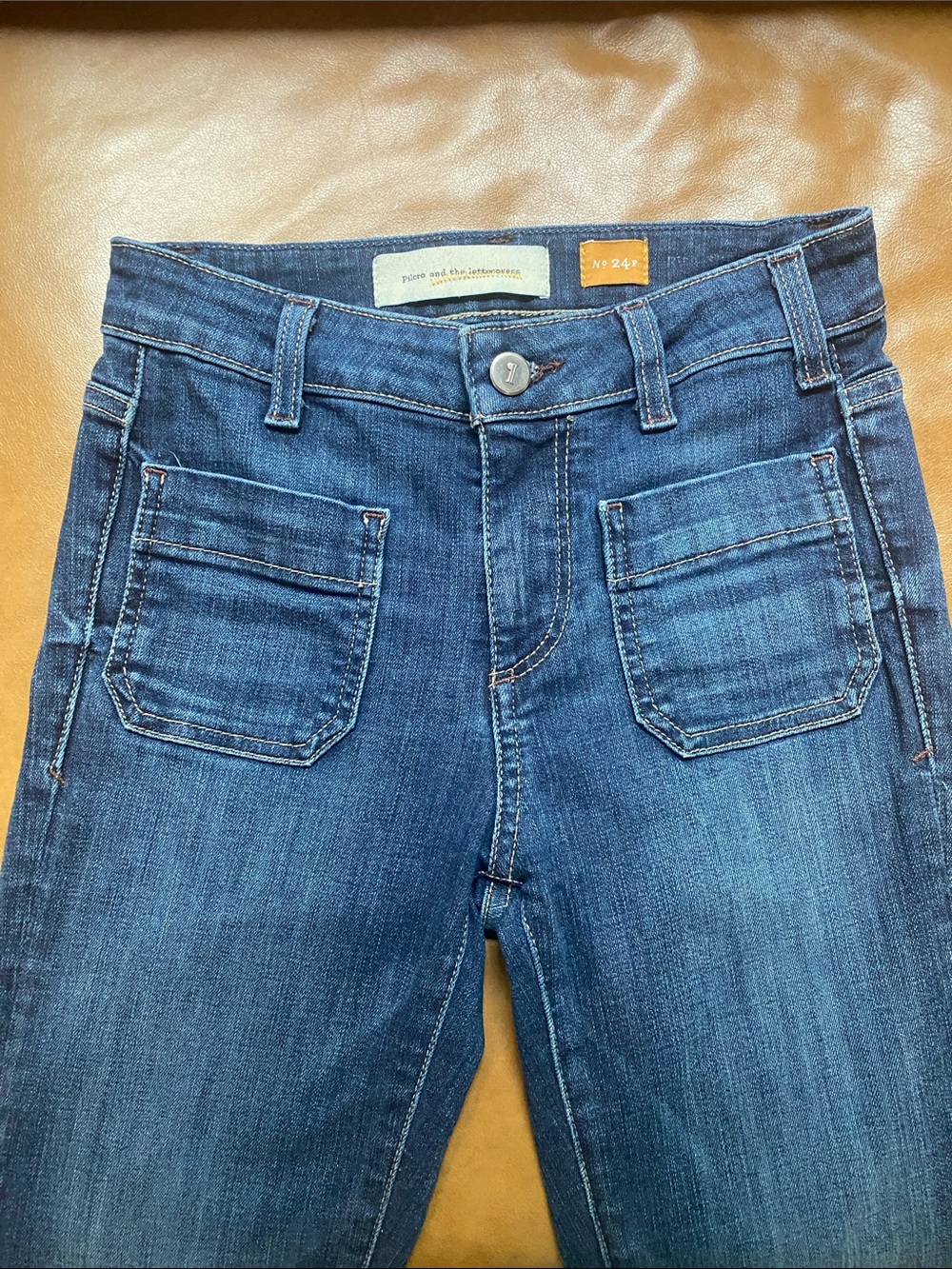 Anthropologie Pilcro YaYa Jeans 32.5” inseam 24P mid or high rise flare - Picture 6 of 10
